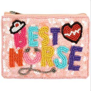 NWT Great  Gift  Beaded Pouch for BEST NURSE !!!